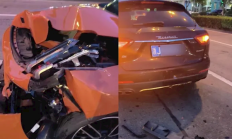 
        		男子买车当天追尾玛莎拉蒂 维修费近10万！保险公司：车险还差7分钟生效 !	