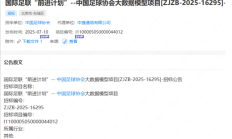 靠这行吗！足协布局国足大模型：限价1068万招标  取名“前进计划”